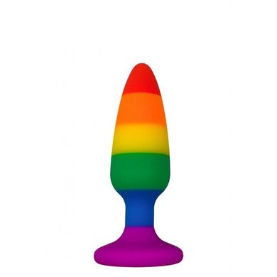 Анальна пробка Wooomy Hiperloo Silicone Rainbow Plug S SO7424 фото