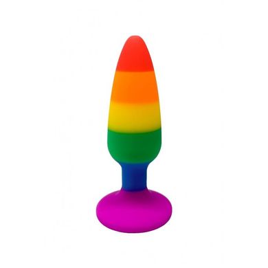 Анальна пробка Wooomy Hiperloo Silicone Rainbow Plug S SO7424 фото