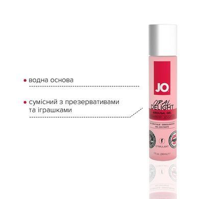 Гель для оральних пестощів System JO Oral Delight &mdash; Strawberry Sensation (30 мл), ефект холод-тепло SO1496 фото