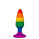 Анальна пробка Wooomy Hiperloo Silicone Rainbow Plug S SO7424 фото 1