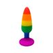 Анальна пробка Wooomy Hiperloo Silicone Rainbow Plug S SO7424 фото 2