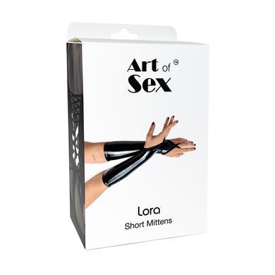 Вінілові міттинки Art of Sex - Lora короткі, размер M, колір червоний SO7476 фото