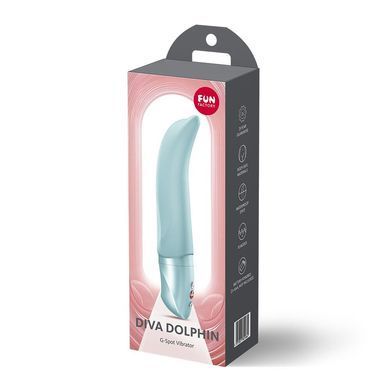 Вібратор для точки G Fun Factory Diva Dolphin Ice Blue, 10 режимів роботи, на батарейках SX3296 фото