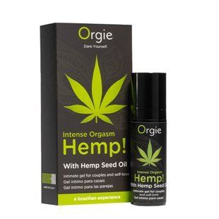 Збуджувальний гель для пар Orgie Hemp! Intense Orgasm, 15 мл, тепло-холод, ефект сильної вібрації SX1503 фото