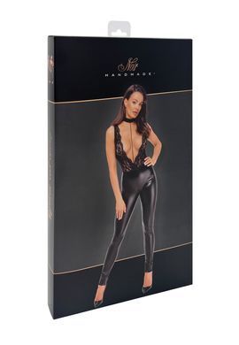 Комбінезон Noir Handmade F298 Libido, XXL, під латекс, мереживний верх, чокер, знімне намисто, доступ SX0229 фото