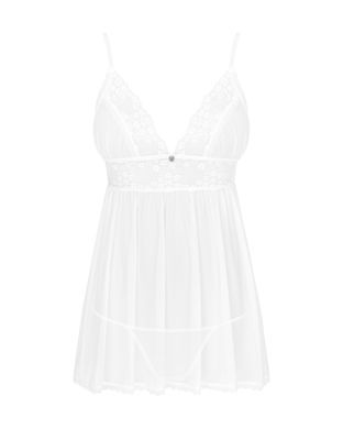Пеньюар і трусики Obsessive Heavenlly babydoll & thong XS/S SO8163 фото
