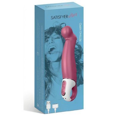 Потужний вібратор Satisfyer Vibes Petting Hippo з гнучким стовбуром, литий силікон, 12 режимів SO2202 фото