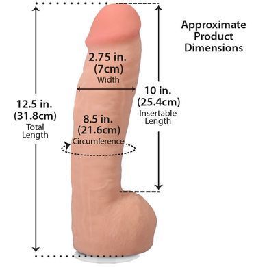 Фалоімітатор Doc Johnson The Realistic Cock ULTRASKYN - 12 Inch Hung with Balls Vanilla SX4438 фото