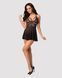 Obsessive 838-BAB-1 babydoll & thong black L/XL SO7182 фото 3