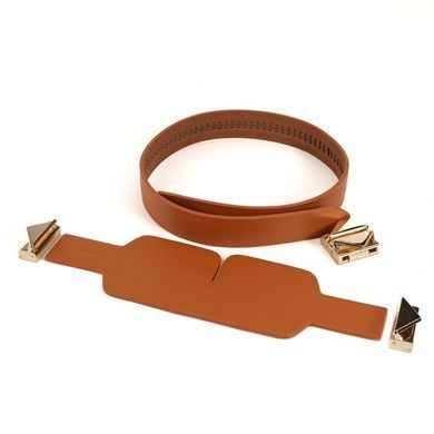 БДСМ-набір LOCKINK Bondage & Restraint Set, коричневий, натуральна шкіра, фіксатори, маска, кляп SX0822 фото