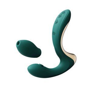 Вібратор-пульсатор з вакуумною насадкою Zalo &ndash; Talis G-Spot PulseWave Vibrator Turquoise Green SX0711 фото