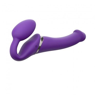 Безремінний страпон з вібрацією Strap-On-Me Vibrating Violet M, діаметр 3,3см, пульт ДК, регульовани SO3825 фото