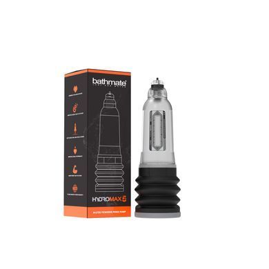 Гідропомпа Bathmate Hydromax 5 Clear (X20), для члена довжиною від 7,5 до 12,5 см, діаметр до 4,5 см HM-20-CC фото