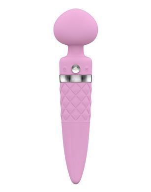 Вібромасажер 2-в-1 PILLOW TALK - Sultry Pink, класичний масажер і вібратор з ротацією, підігрів SO2717 фото