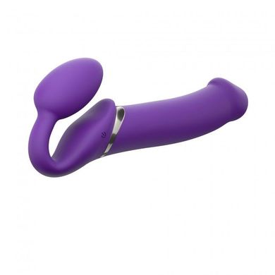 Безремінний страпон з вібрацією Strap-On-Me Vibrating Violet XL, діам. 4,5см, пульт ДК, регульований SO3827 фото