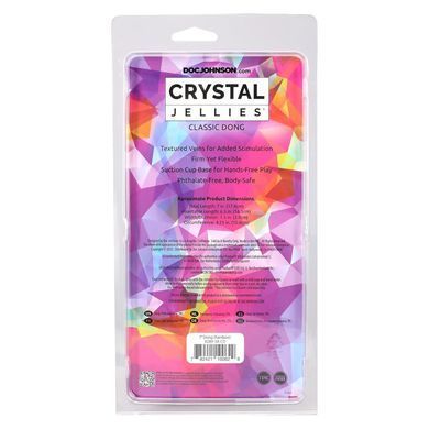 Фалоімітатор Doc Johnson Crystal Jellies - 7 Inch Сlassic Dong - Rainbow SX4447 фото