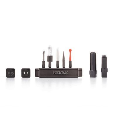 БДСМ-набір LOCKINK Teasing & Impact-Play Set, чорний, маска, кляп, затискачі для сосків, тиклер, шльопалка SX0825 фото