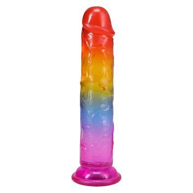 Фалоімітатор Doc Johnson Crystal Jellies - 7 Inch Сlassic Dong - Rainbow SX4447 фото